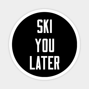 Funny Ski Puns Magnet